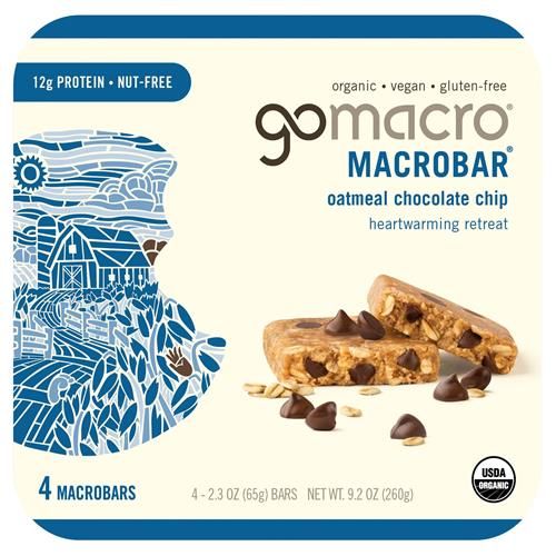 Gomacro Macrobar, Oatmeal Chocolate Chip, 2.3 Ounce